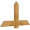 Ekena Millwork Eugene Rough Sawn Timber Gable Bracket, Western Red Cedar, 48"W x 28"H x 2"D x 6"F, 14/12 Pitch GBW048X28X0206EUG00RWR - alternate 2